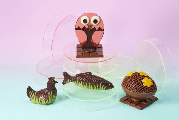 ジャン=ポール・エヴァンのイースター、草むらに隠れるニワトリや魚など動物モチーフの新作チョコレート