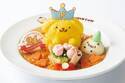 「ポムポムプリンカフェ」の限定メニュー、花束やハートを飾ったビスクやふわふわ苺ムースなど