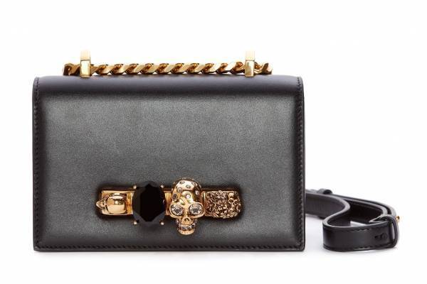 アレキサンダー・マックイーン「ミニジュエルドサッチェル」“スカル”ジュエルハンドルの新作バッグ