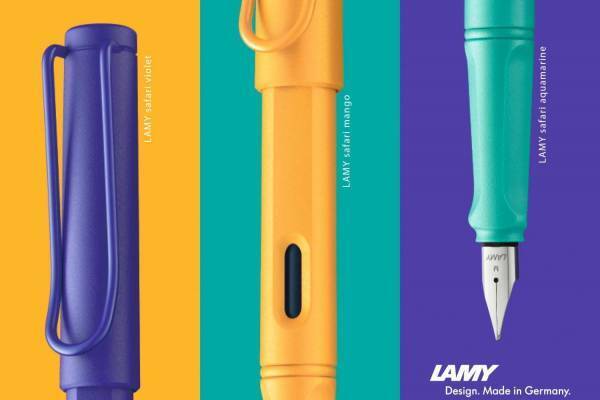 ドイツ筆記具ブランド・ラミーの人気ペン「サファリ」にキャンディーカラー、マンゴー色のインクも