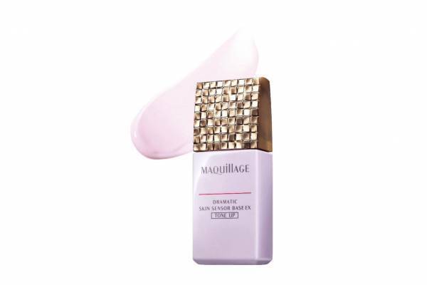 マキアージュ“ラベンダー色”トーンアップくずれ防止下地、テカリ・カサつきWブロックで明るい肌に