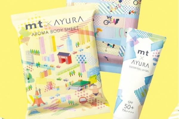 アユーラ×マスキングテープブランド「mt」コラボUVジェル＆ボディシート、マステ付き限定キットも