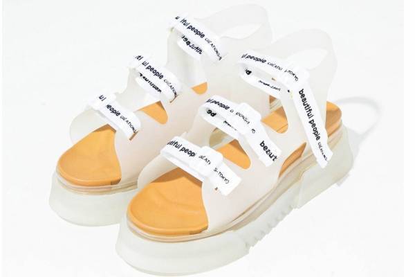 ユナイテッド トウキョウ×ビューティフルピープル“透け感”半透明の厚底サンダル