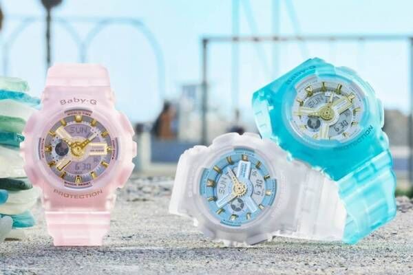 BABY-Gの新作「シーグラス・カラーズ」浜辺の宝石“シーグラス”を表現したスケルトン素材の腕時計