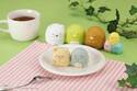 すみっコぐらし「ねこ」＆「とかげ」が和菓子に、カスタード＆ぶどう味の餡入り