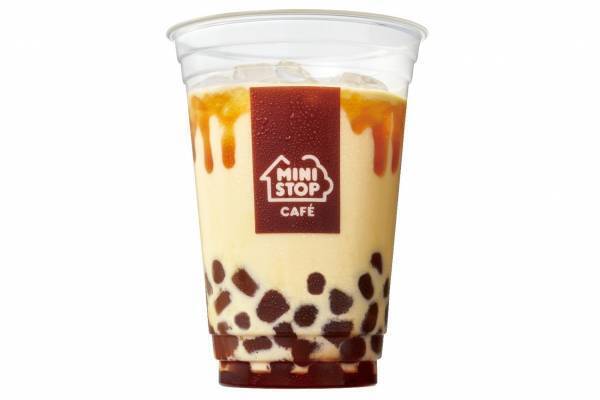 ミニストップの数量限定「タピオカプリン」カラメル味のもちもちタピオカ×プリン風味ドリンク