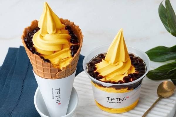 春水堂のティースタンド「ティーピーティー」タピオカ×ジャスミンティーの限定マンゴーソフトクリーム