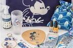 ディズニーキャラクターの“粋”な和雑貨、藍色ミッキーマウスうちわ＆ふしぎの国のアリス文具