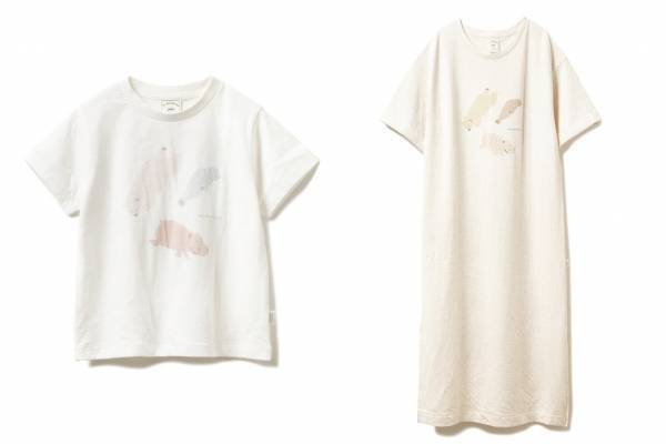 ジェラート ピケ×旭山動物園、白クマ&カバ柄のTシャツやワンピース - キッズも登場