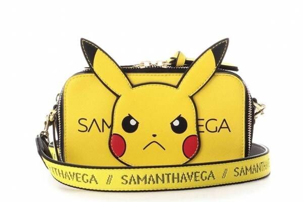 サマンサベガの「ポケモン」バッグ、“ピカチュウ＆イーブイ”の顔モチーフ付きショルダーバッグ