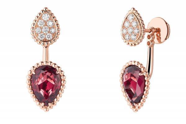 ブシュロン「セルパンボエム」新作ジュエリー、表情の変化を楽しむ“ドロップ”モチーフのイヤリング