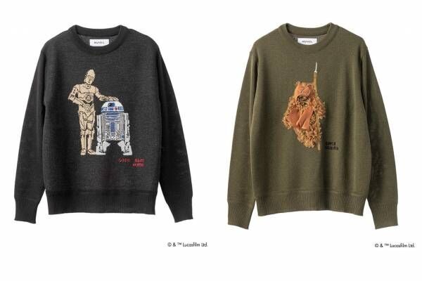 ミュベール、「スター・ウォーズ」R2-D2とC-3POのセーター&amp;イウォークのTシャツ発売