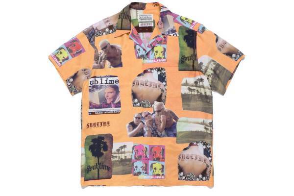 ワコマリア×サブライムのハワイアンシャツ、ジャケット写真＆アートワークのコラージュプリント