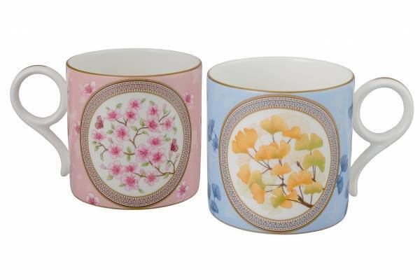 ウェッジウッドから“日本”着想の限定マグカップ「東京マグ」イチョウ&桜がモチーフに