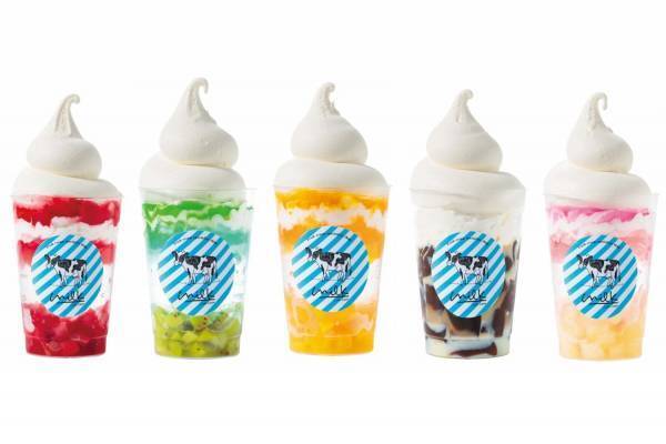 生クリーム専門店ミルク原宿店「ミルキーソフトフェア」ソフトクリーム×生クリーム×フルーツの限定パフェ