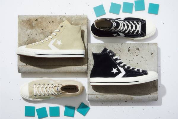 コンバース スケートボーディングの新作スニーカー、トウの星が特徴的なハイカット仕様