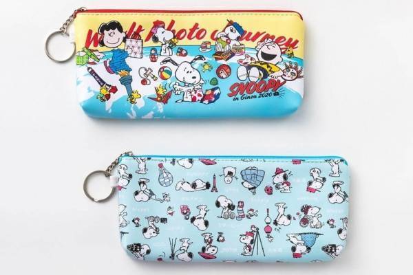 “旅する”スヌーピーグッズが銀座三越に集結、“世界のフォトスポット”柄ポーチ＆スーツケース