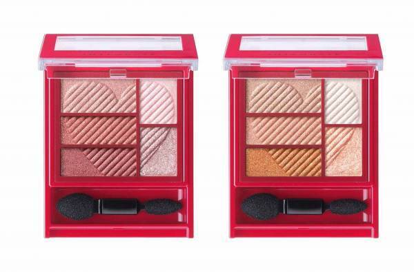 インテグレート“すっぴん美肌”演出ピンクのベースメイク＆ハートモチーフアイシャドウに新色