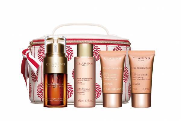 クラランス20年クリスマスコフレ第1弾、人気美容液“現品入り”スキンケアコフレ