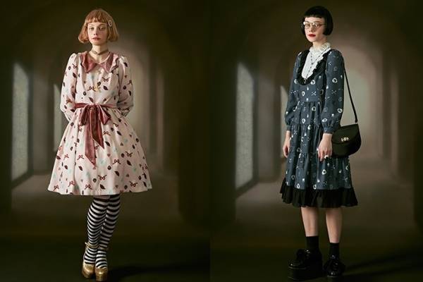 Q-pot. Dressの新作ウェア、“生と死”2つの意味を持つブラック＆ピンクのドレス