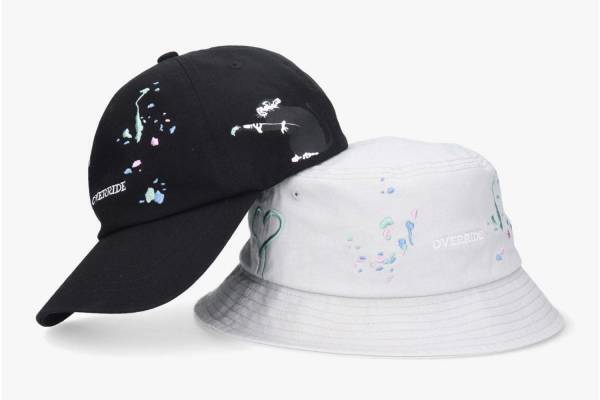 オーバーライドからバンクシーのアートを刺繍したキャップ＆バケットハット、ブランダライズドとコラボ