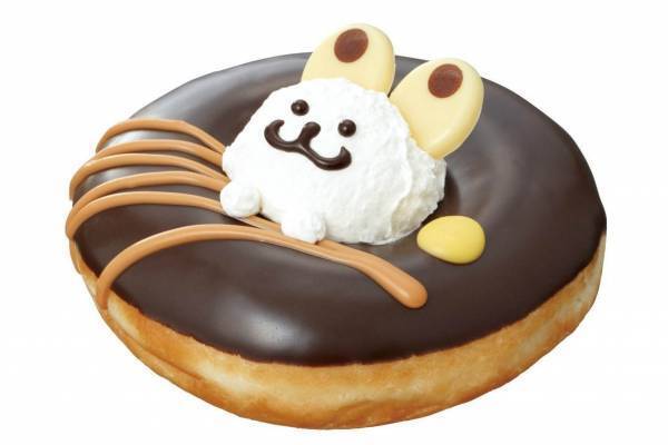 クリスピー・クリーム・ドーナツ“月見うさぎ”が顔を出すマロンクリームドーナツ、名古屋限定で