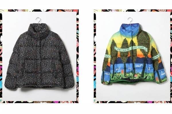ニコアンド×ツモリチサト第3弾、“ネコの足跡”柄ジャケットや“湖で泳ぐ白鳥”柄ワンピース