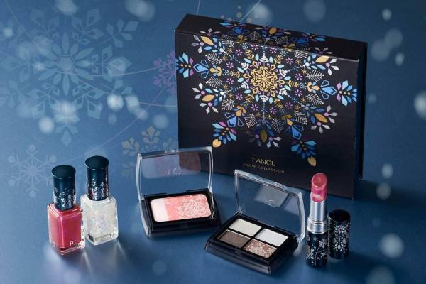 ファンケルのクリスマスコフレ2020、“雪の華”モチーフのマーブルリップ＆シャーベット色アイカラー