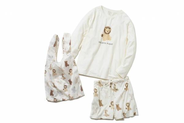 ジェラート ピケ新作“ライオンとウサギ”のアニマルモチーフルームウェア、エコバッグ付き