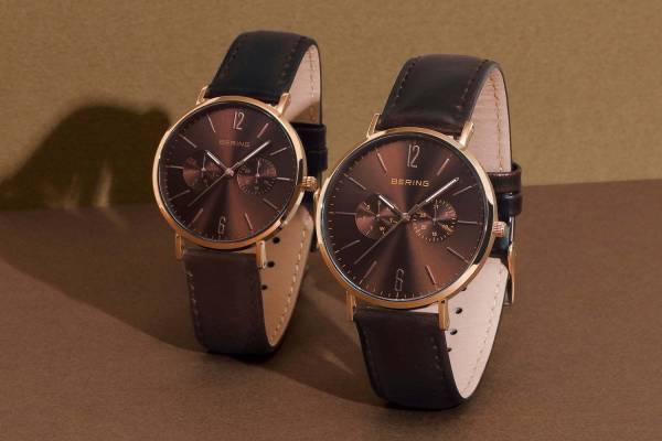 ベーリングの新色ペアウオッチ、上品なブラウンや深みグリーン×ローズゴールドのケースなど