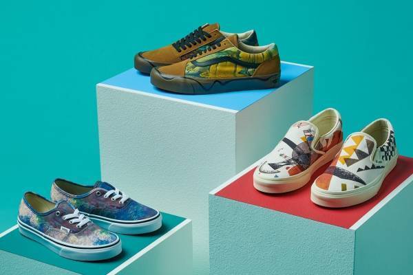 VANS×MoMAコラボスニーカー、モネ《睡蓮》＆ダリ《記憶の固執》などアートをプリント