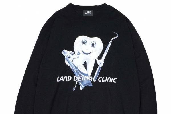 ランド バイ ミルクボーイ“歯医者”モチーフのスウェットトップス＆マウスウォッシュネックレス