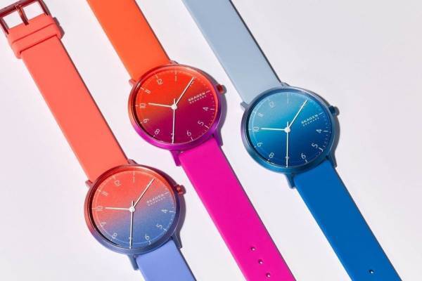 スカーゲン限定腕時計「アレン オンブレ」“日の出から夕暮れ”までを表現したグラデカラー