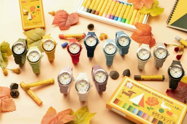「サクラクレパス」腕時計に秋冬新カラー13色、ブルーや人気No.1パープルなど多彩な展開に