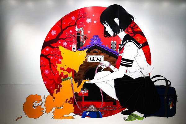 中村佑介の大規模展覧会が東京ドームシティで、『夜は短し歩けよ乙女』『四畳半神話大系』など400点以上