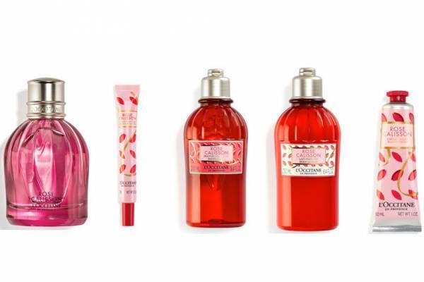 ロクシタン「ローズカリソン」オードトワレ＆ボディケア、バラと仏菓子カリソンの甘い香り