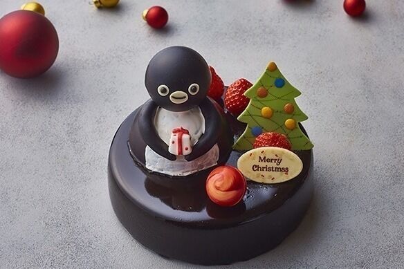 「Suicaのペンギン」クリスマスケーキが池袋ホテルメトロポリタンに、マロン＆カシスのチョコケーキ