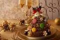 銀座三越のクリスマスケーキ2020、クリスマスツリーモチーフのモンブランや白イチゴのケーキ