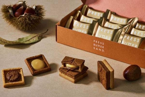 プレスバターサンド限定「バターサンド〈栗〉」が全国で、渋皮栗ペースト入り濃厚クリーム