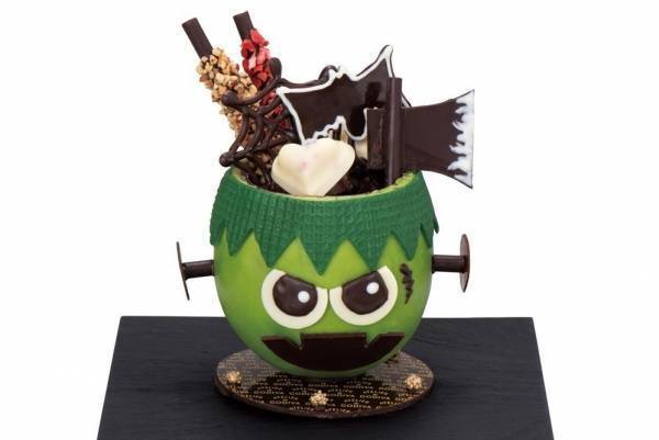 アトリエ ドゥ ゴディバのハロウィン、チョコを詰めた“フランケンシュタインの顔”や“ゴースト”