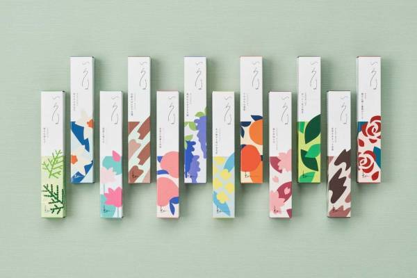 「香十いろは」どこか懐かしい香りのお香12種類、“あの曲がり角の金木犀”や“朝日に輝く薔薇”