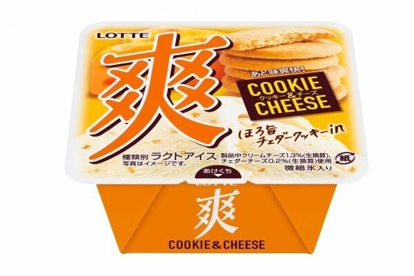 新アイス「爽 クッキー＆チーズ」“ほろほろ”チェダーチーズクッキー×濃厚クリームチーズ入り