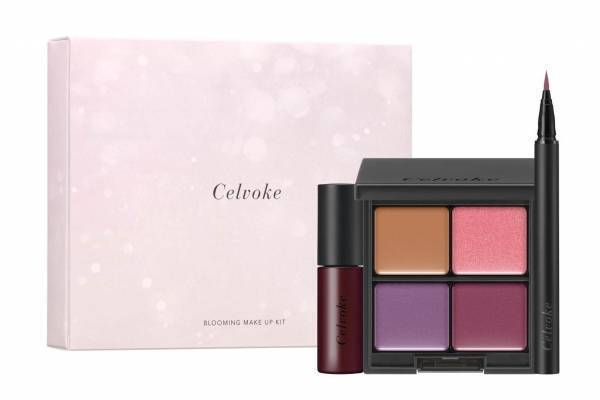 セルヴォークの2020年クリスマスコフレ、ローズ色マルチパレット＆ラズベリー色ミニグロスのセット