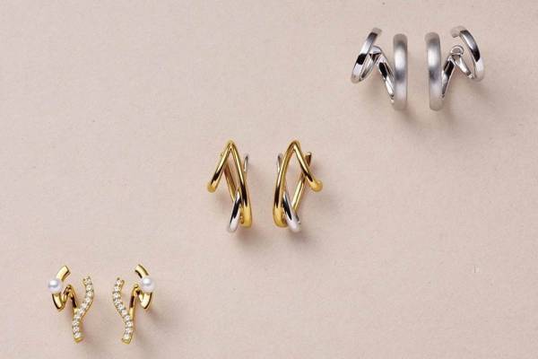 ジュエッテの人気ジュエリー「ダブルピアス」に新作、上品パール＆煌めくキュービックジルコニア