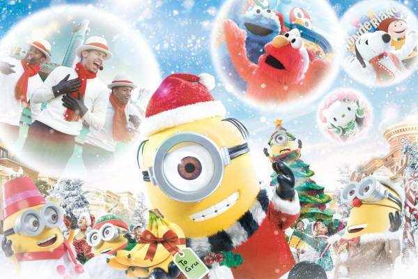 USJのクリスマス2020 - セサミストリートやピーナッツの特別ステージ、限定ミニオングッズも