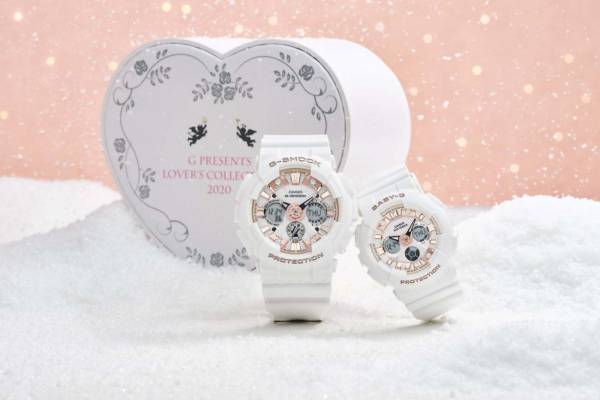G-SHOCK＆BABY-Gのペアウオッチ、“バラの花”を配した腕時計や愛の言葉を散りばめたデザイン