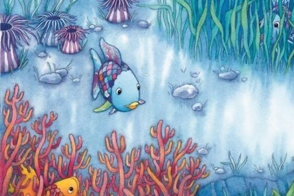 絵本「にじいろのさかな」マーカス・フィスター特別展、神戸ファッション美術館で - 原画など約180点