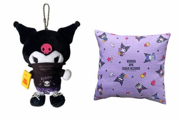 サンリオのクロミ×タワーレコード、“タワレコのエプロン”を纏うクロミのタオルや限定Tシャツ