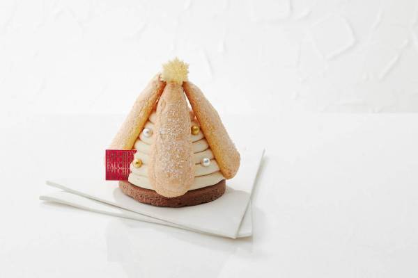 フォションのクリスマスケーキ2020、ツリーをモチーフにしたパールショコラ煌めくスイーツ