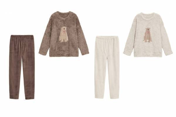 GUの人気もこもこルームウェアに“ベア”モチーフの新作、クマポーチ付きブランケットも